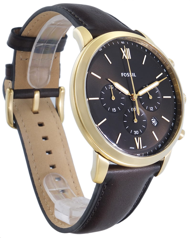Fossil Neutra Chronograph Brown Dial Brown Leather Strap Watch for Men - FS5763 Buy Now By Fossil