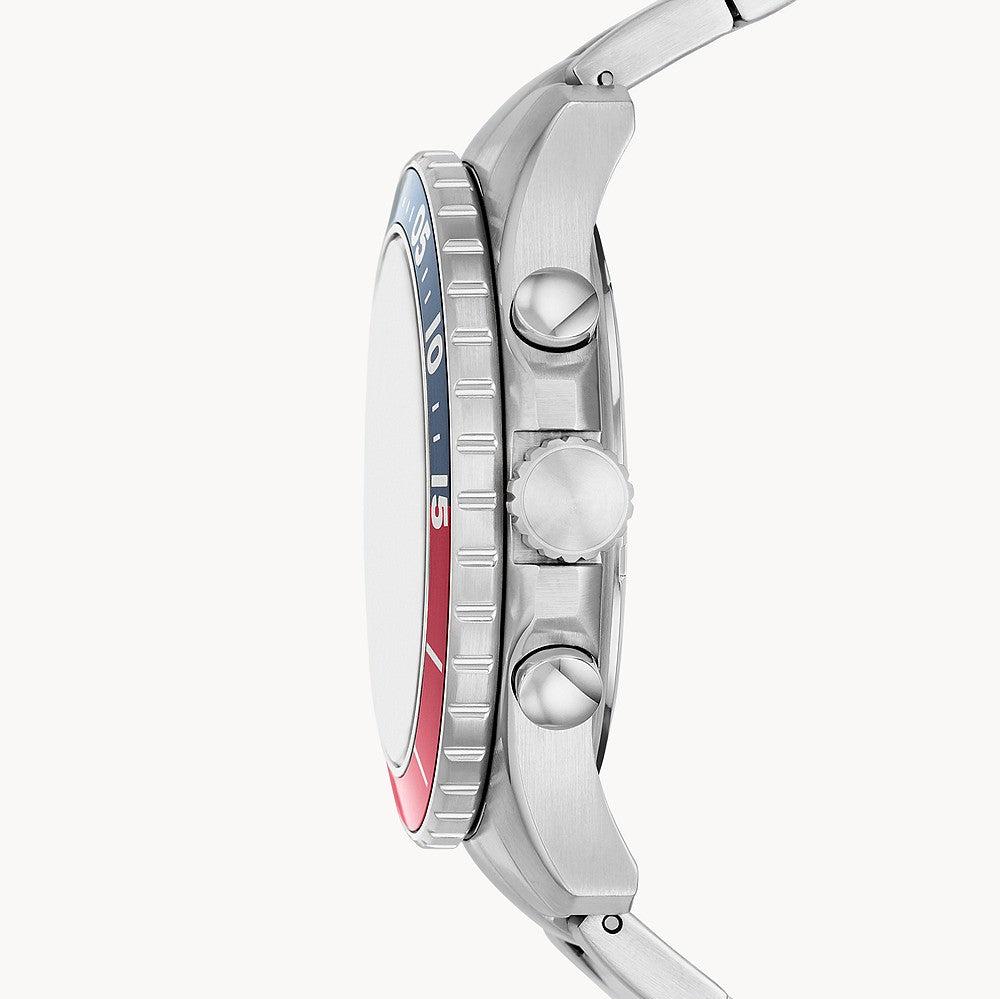 Fossil FB-03 Chronograph Black Dial Silver Steel Strap Watch for Men - FS5767 Buy Now By Fossil