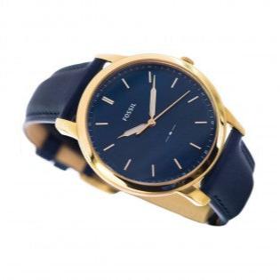 Fossil The Minimalist 3H Analog Blue Dial Blue Leather Strap Watch for Men - FS5789 Buy Now By Fossil