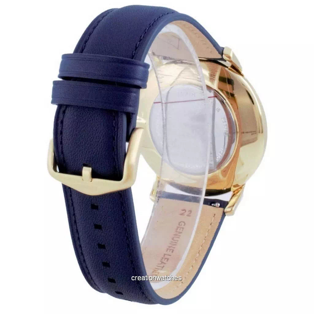 Fossil The Minimalist 3H Analog Blue Dial Blue Leather Strap Watch for Men - FS5789 Buy Now By Fossil