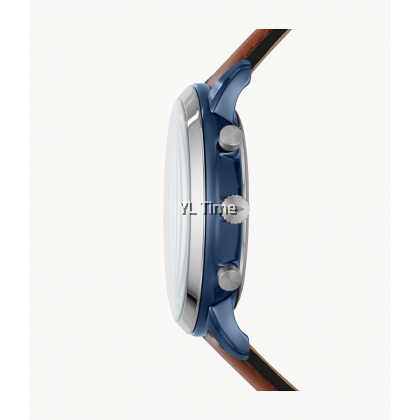 Fossil Neutra Chronograph Blue Dial Brown Leather Strap Watch for Men - FS5791 Buy Now By Fossil