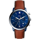 Fossil Neutra Chronograph Blue Dial Brown Leather Strap Watch for Men - FS5791 Buy Now By Fossil