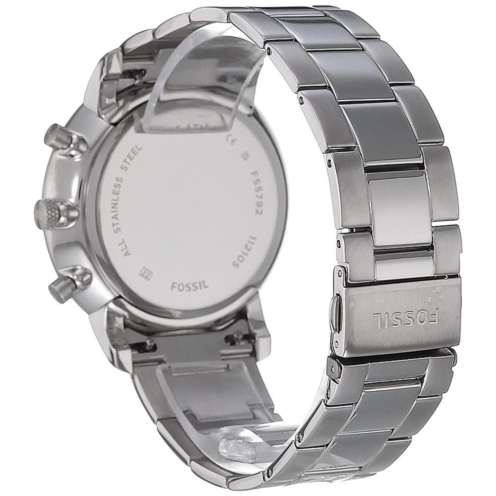 Fossil Neutra Chronograph Blue Dial Silver Steel Strap Watch for Men - FS5792 Buy Now By Fossil
