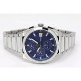 Fossil Everett Chronograph Blue Dial Silver Steel Strap Watch for Men - FS5795 Buy Now By Fossil