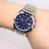 Fossil Everett Chronograph Blue Dial Silver Steel Strap Watch for Men - FS5795 Buy Now By Fossil