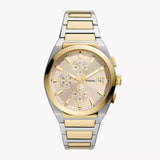 Fossil Everett Chronograph Gold Dial Two Tone Steel Strap Watch for Men - FS5796 Buy Now By Fossil