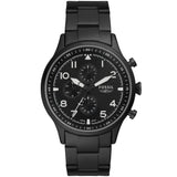 Fossil Pilot Chronograph Black Dial Black Steel Strap Watch for Men - FS5811 Buy Now By Fossil