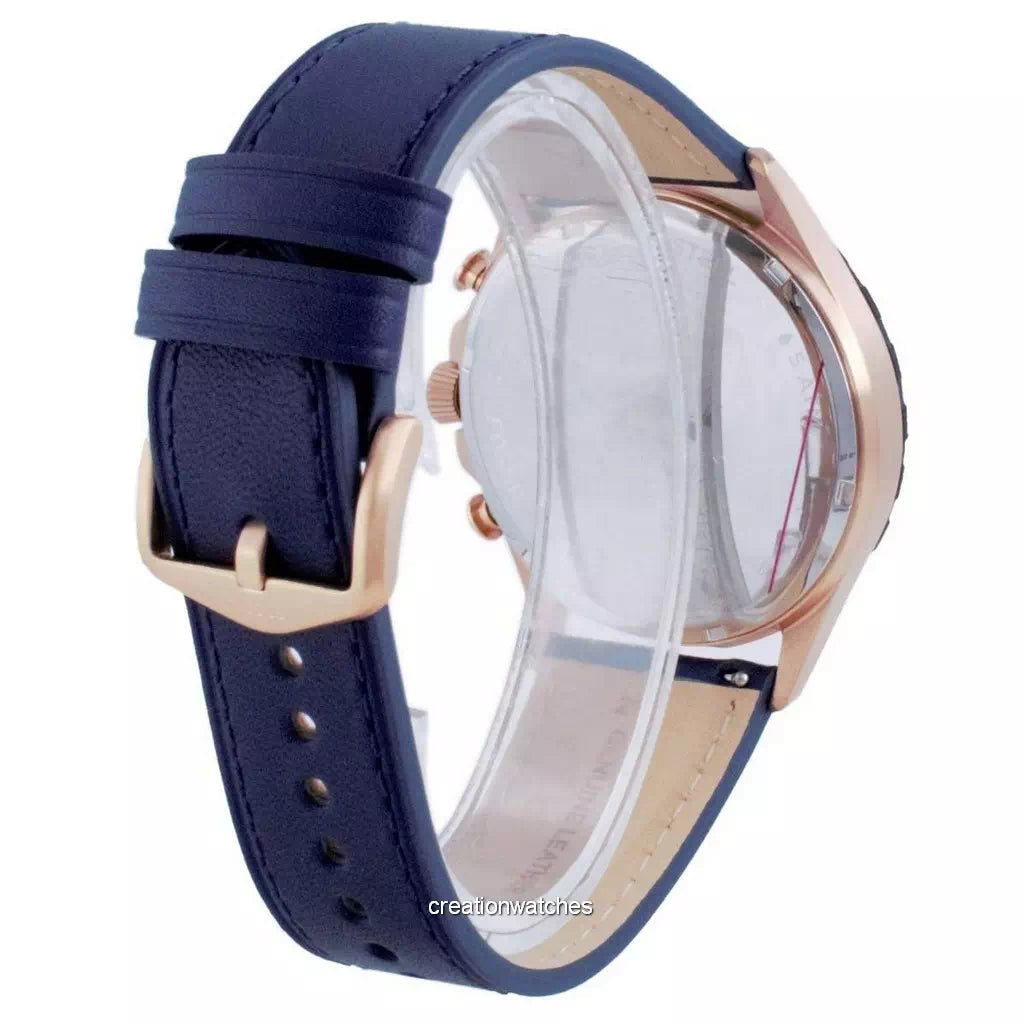 Fossil Forrester Chronograph Blue Dial Blue Leather Strap Watch for Men - FS5814 Buy Now By Fossil