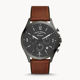 Fossil Forrester Chronograph Grey Dial Brown Leather Strap Watch for Men - FS5815 Buy Now By Fossil