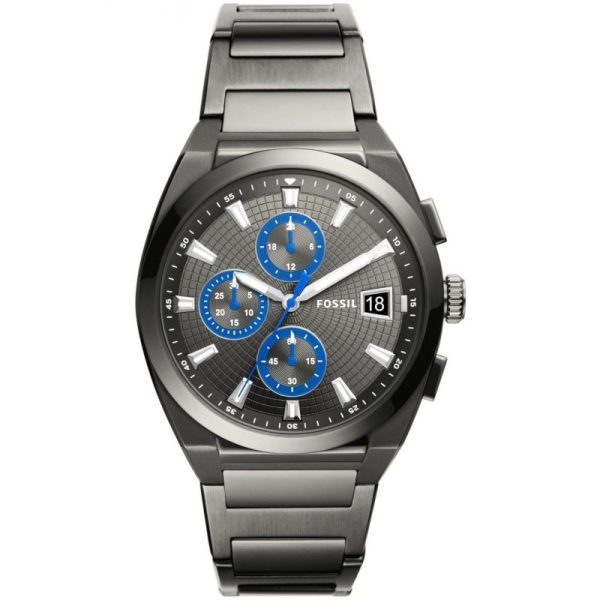 Fossil Everett Chronograph Grey Dial Grey Steel Strap Watch for Men - FS5830 Buy Now By Fossil