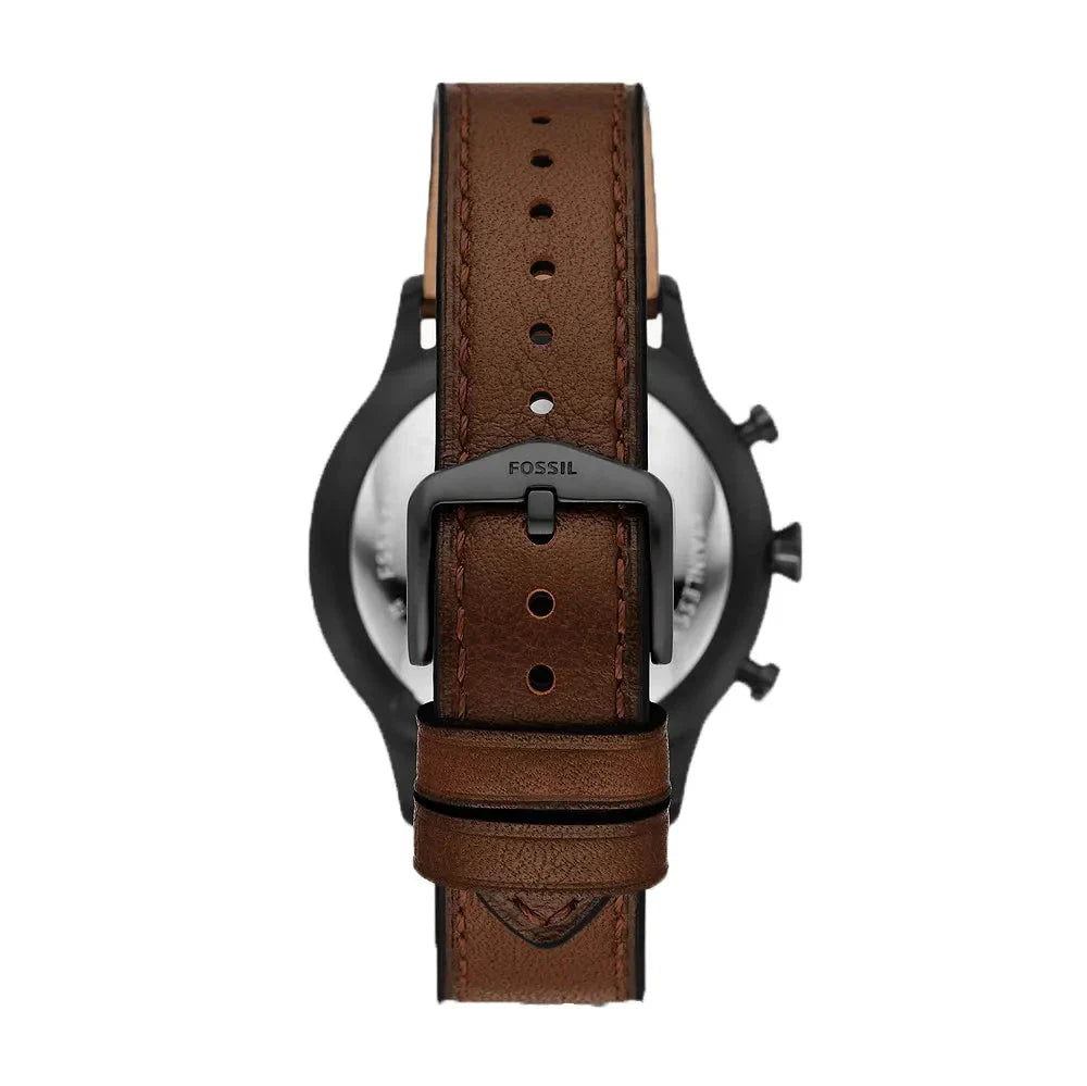 Fossil Retro Pilot Chronograph Brown Dial Brown Leather Strap Watch for Men - FS5833 Buy Now By Fossil