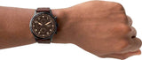 Fossil Retro Pilot Chronograph Brown Dial Brown Leather Strap Watch for Men - FS5833 Buy Now By Fossil