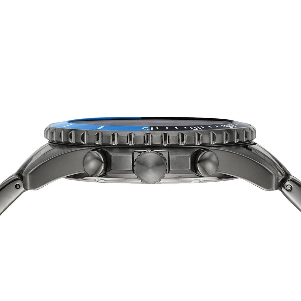 Fossil FB-01 Chronograph Black Dial Grey Steel Strap Watch for Men - FS5835 Buy Now By Fossil