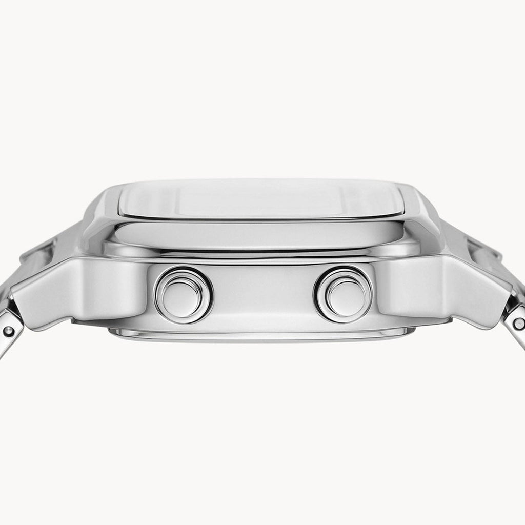 Fossil Retro Digital Silver Dial Silver Steel Strap Watch for Men - FS5844 Buy Now By Fossil