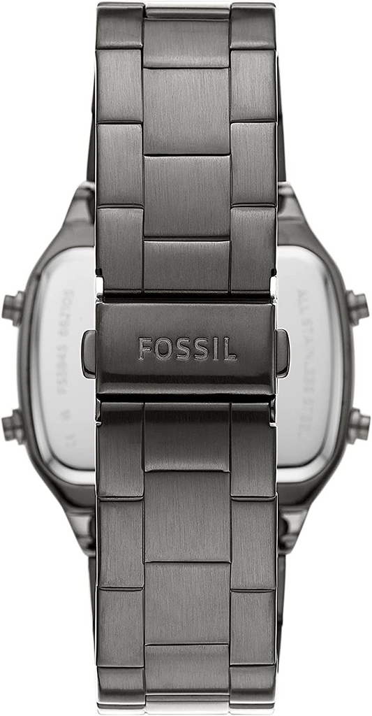 Fossil Retro Digital Black Dial Black Steel Strap Watch for Men - FS5846 Buy Now By Fossil