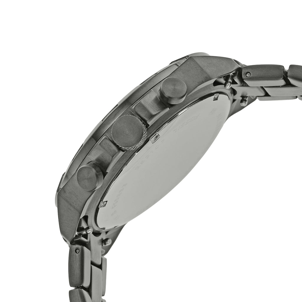 Fossil Bronson Chronograph Black Dial Grey Steel Strap Watch for Men - FS5852 Buy Now By Fossil