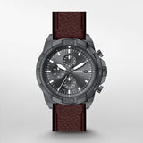 Fossil Bronson Chronograph Grey Dial Brown Leather Strap Watch for Men - FS5855 Buy Now By Fossil