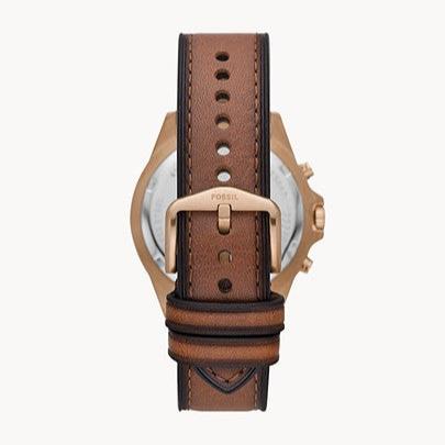 Fossil Garrett Chronograph Brown Dial Brown Leather Strap Watch for Men - FS5867 Buy Now By Fossil