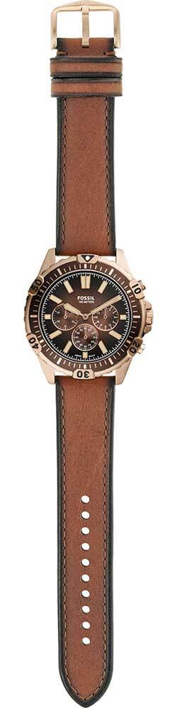 Fossil Garrett Chronograph Brown Dial Brown Leather Strap Watch for Men - FS5867 Buy Now By Fossil