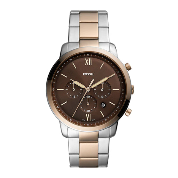 Fossil Neutra Chronograph Brown Dial Two Tone Steel Strap Watch for Men - FS5869 Buy Now By Fossil