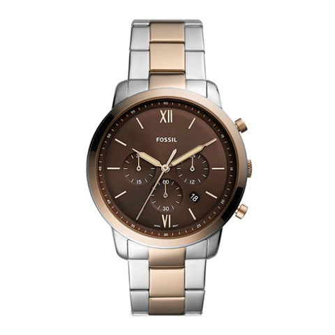 Fossil Neutra Chronograph Brown Dial Two Tone Steel Strap Watch for Men - FS5869 Buy Now By Fossil