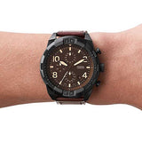 Fossil Bronson Chronograph Brown Dial Brown Leather Strap Watch for Men - FS5875 Buy Now By Fossil
