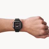 Fossil Retro Analog-Digital Black Dial Grey Steel Strap Watch for Men - FS5892 Buy Now By Fossil