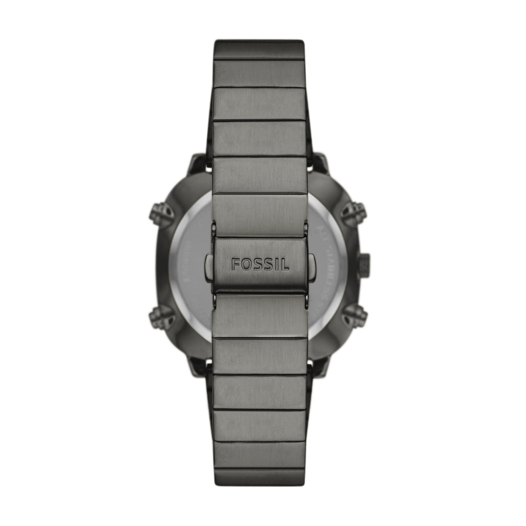 Fossil Retro Analog-Digital Black Dial Grey Steel Strap Watch for Men - FS5892 Buy Now By Fossil