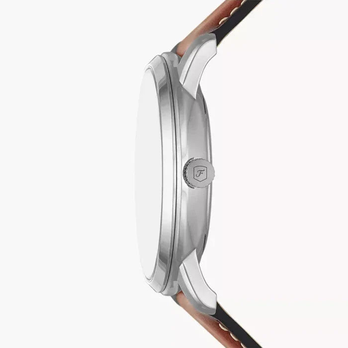 Fossil Neutra Minimalist Moonphase Blue Dial Brown Leather Strap Watch for Men - FS5903 Buy Now By Fossil