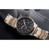 Fossil Neutra Moonphase Multifunction Black Dial Two Tone Steel Strap Watch for Men - FS5906 Buy Now By Fossil