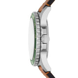 Fossil Garrett Chronograph Blue Dial Brown Leather Strap Watch for Men - FS5625 Buy Now By Fossil