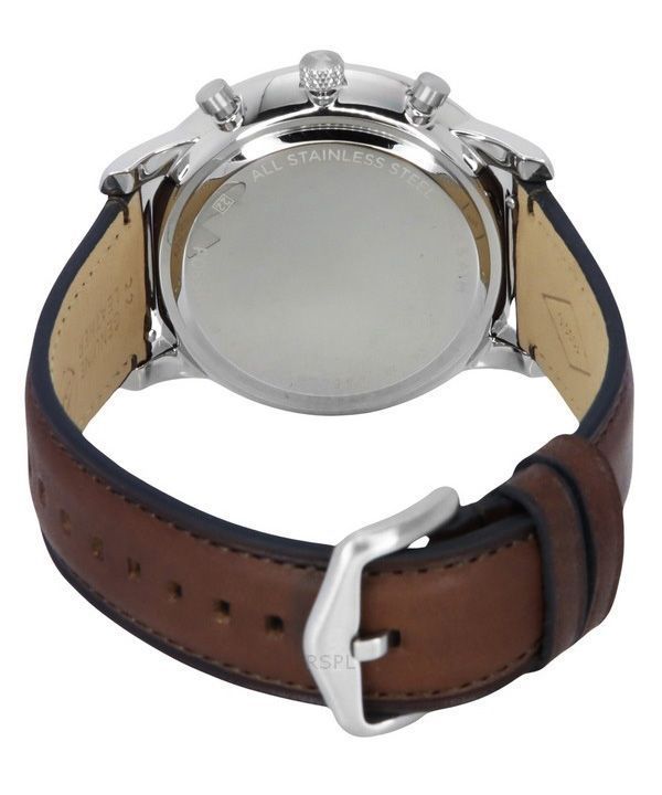 Fossil Neutra Chronograph White Dial Brown Leather Strap Watch for Men - FS6022 Buy Now By Fossil