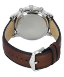 Fossil Neutra Chronograph White Dial Brown Leather Strap Watch for Men - FS6022 Buy Now By Fossil