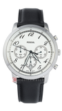 Fossil Neutra Chronograph White Dial Black Leather Strap Watch for Men - FS6023 Buy Now By Fossil