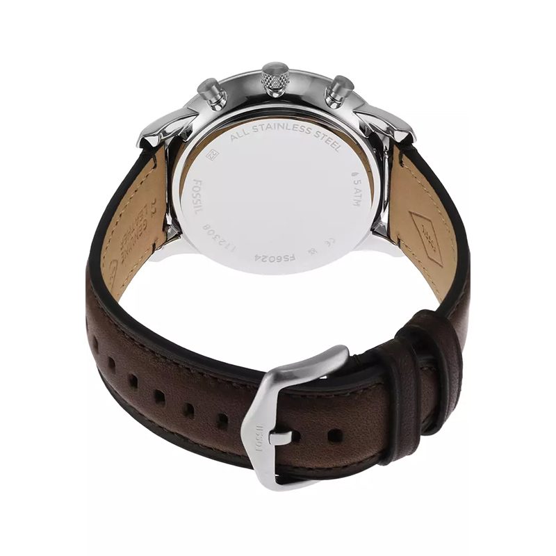 Fossil Neutra Chronograph Black Dial Brown Leather Strap Watch for Men - FS6024 Buy Now By Fossil