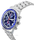 Fossil Sport Tourer Chronograph Blue Dial Silver Steel Strap Watch for Men - FS6047 Buy Now By Fossil