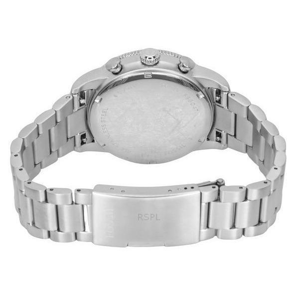 Fossil Sport Tourer Chronograph Blue Dial Silver Steel Strap Watch for Men - FS6047 Buy Now By Fossil