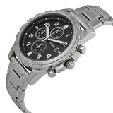 Fossil Dean Chronograph Black Dial Silver Steel Strap Watch for Men - FS4542 Buy Now By Fossil