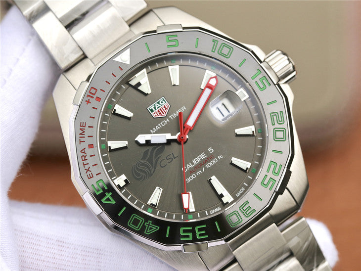 Tag Heuer Calibre 5 Match Timer CSL Edition Automatic Black Dial Silver Steel Strap Watch for Men – WAY201E.BA0927 Buy Now By Tag Heuer