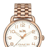 Coach Delancey White Dial Rose Gold Steel Strap Watch for Women - 14502262 Buy Now By Coach