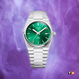 Tissot PRX Green Dial Silver Steel Strap Watch For Men - T137.410.11.091.00 Buy Now By Tissot