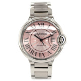 Cartier Ballon Bleu De Cartier Pink Dial Silver Steel Strap Watch for Women - W6920041 Buy Now By Cartier
