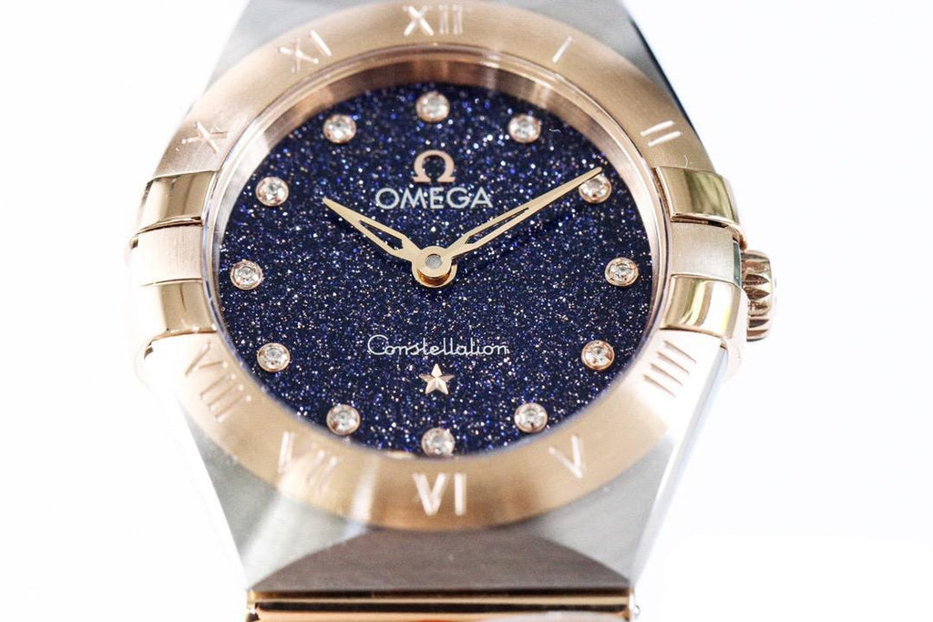 Omega Constellation Quartz Diamonds Blue Dial Two Tone Steel Strap Watch for Women - 131.20.25.60.53.002 Buy Now By Omega
