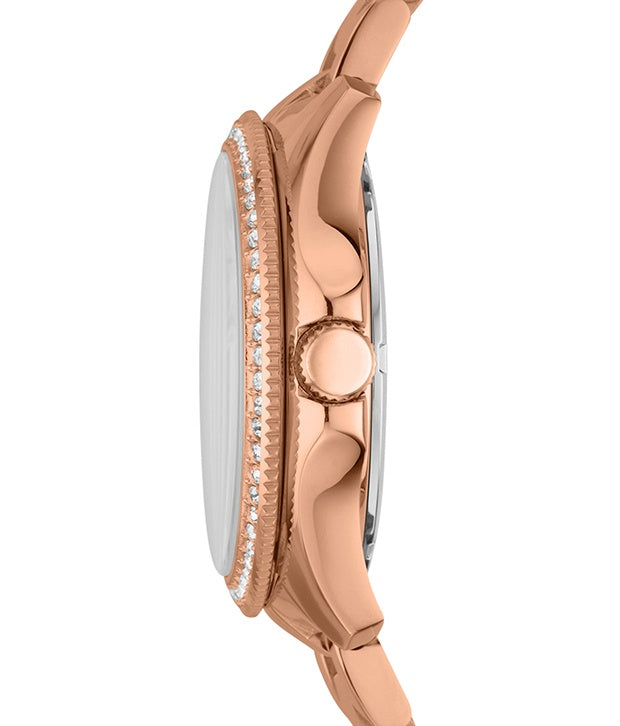 Fossil Cecile Rose Gold Dial Rose Gold Steel Strap Watch for Women - AM4483 Buy Now By Fossil
