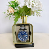 Fossil Brox Multifunction Blue Dial Grey Steel Strap Watch for Men - BQ2798 Buy Now By Fossil