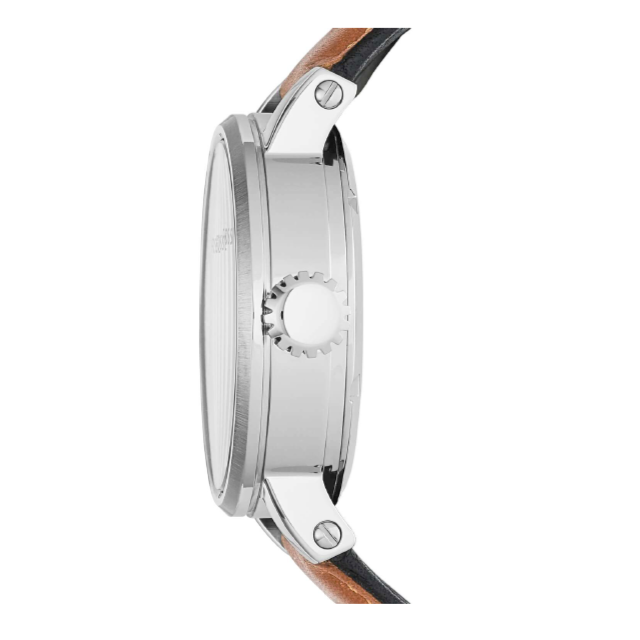 Fossil Boyfriend Automatic Skeleton Silver Dial Brown Leather Strap Watch for Women - ME3109 Buy Now By Fossil