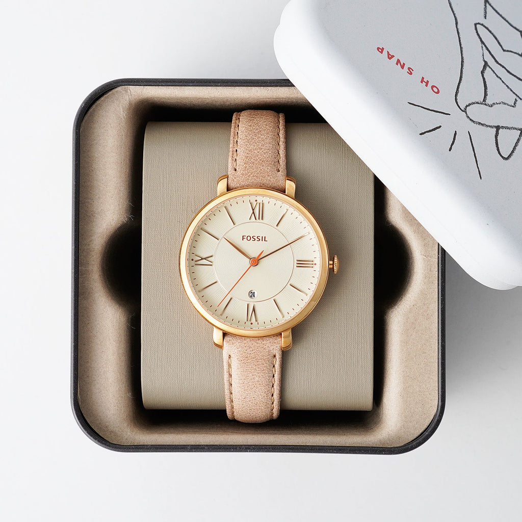 Fossil Jacqueline White Dial Brown Leather Strap Watch for Women - ES3487 Buy Now By Fossil