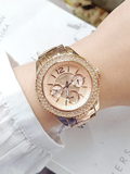Fossil Stella Rose Gold Dial Rose Gold Steel Strap Watch for Women - ES3590 Buy Now By Fossil
