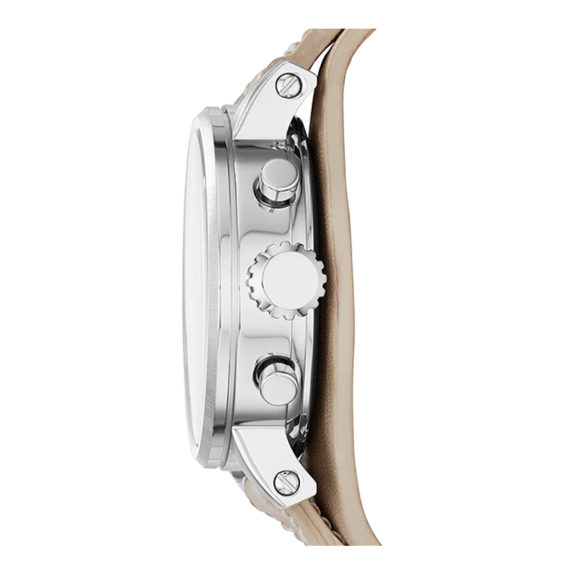 Fossil Boyfriend White Dial Beige Leather Strap Watch for Women - ES3811 Buy Now By Fossil