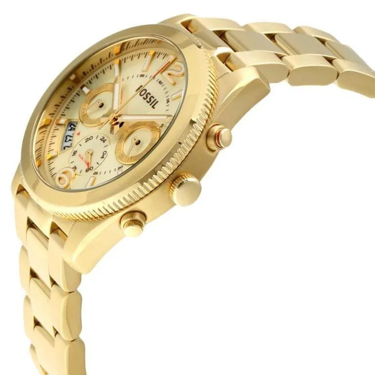 Fossil Boyfriend Gold Dial Gold Steel Strap Watch for Women - ES3884 Buy Now By Fossil